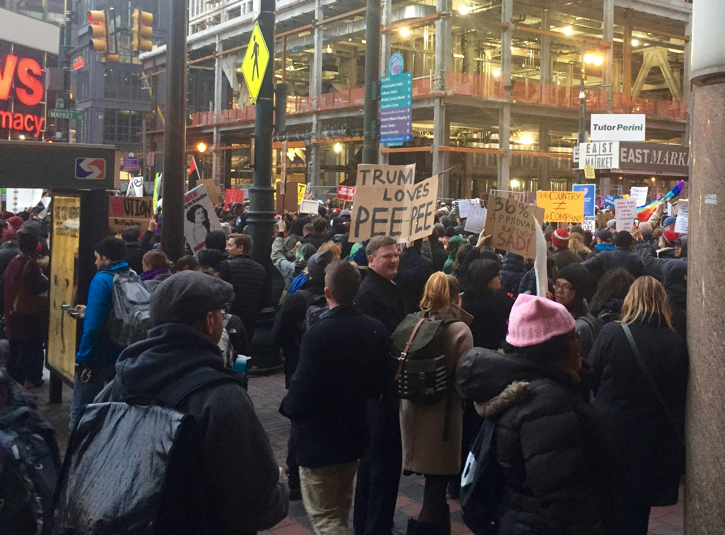 Philadelphia marchers supporting immigrants