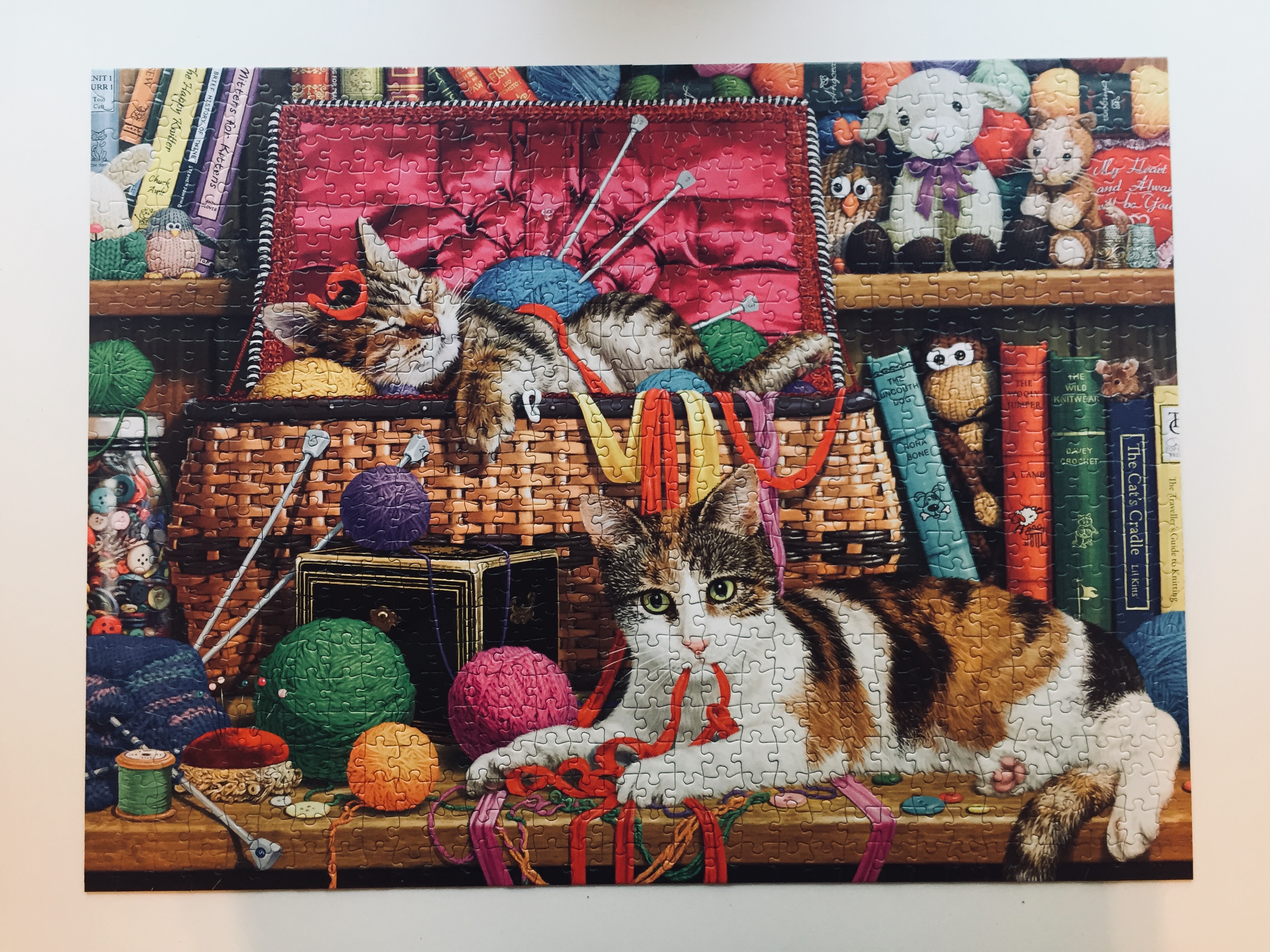 Completed cat puzzle