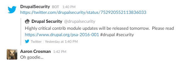 drupal contributed modules critical updates