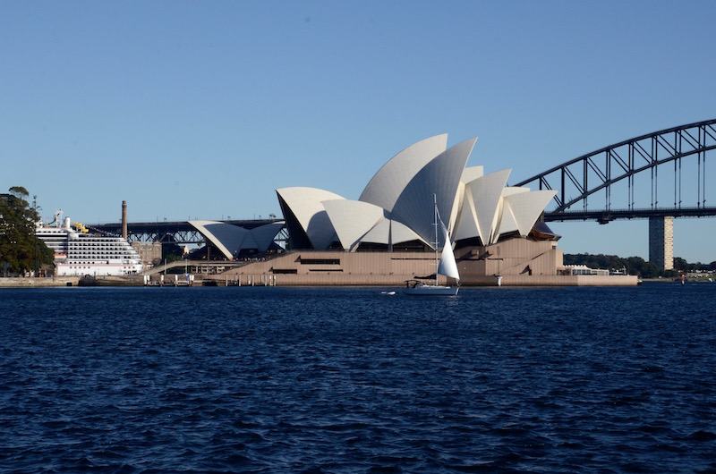 Opera House with sailboat